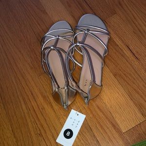 Gold target sandals